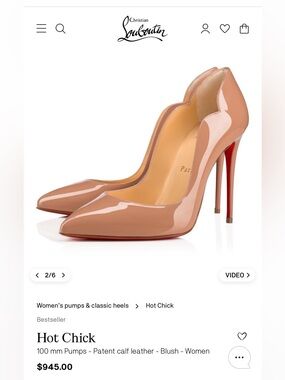 Christian Louboutin Hot Chick 100mm Pumps in Blush, Size 39/US 9